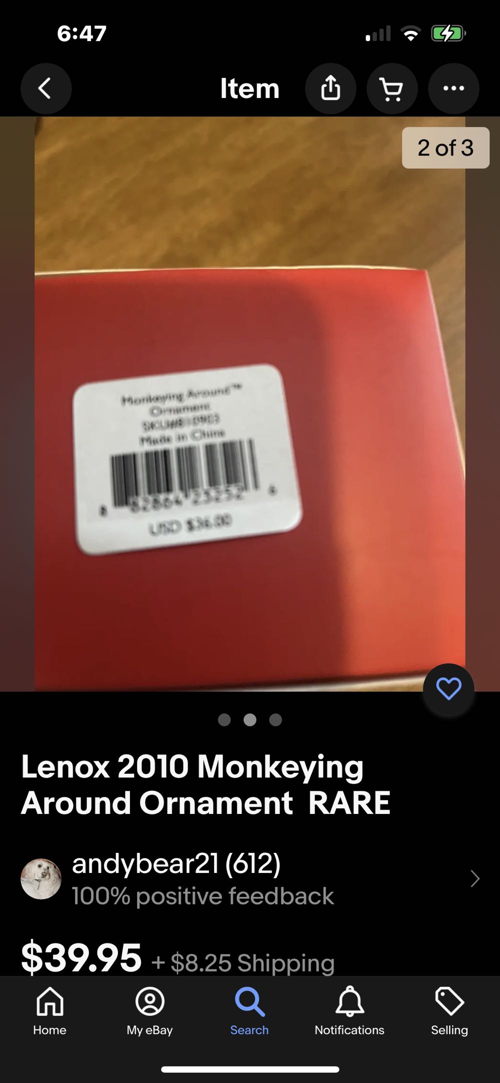 Lenox Monkeying Around  (Monkey) ornament collectible - Main Image 2