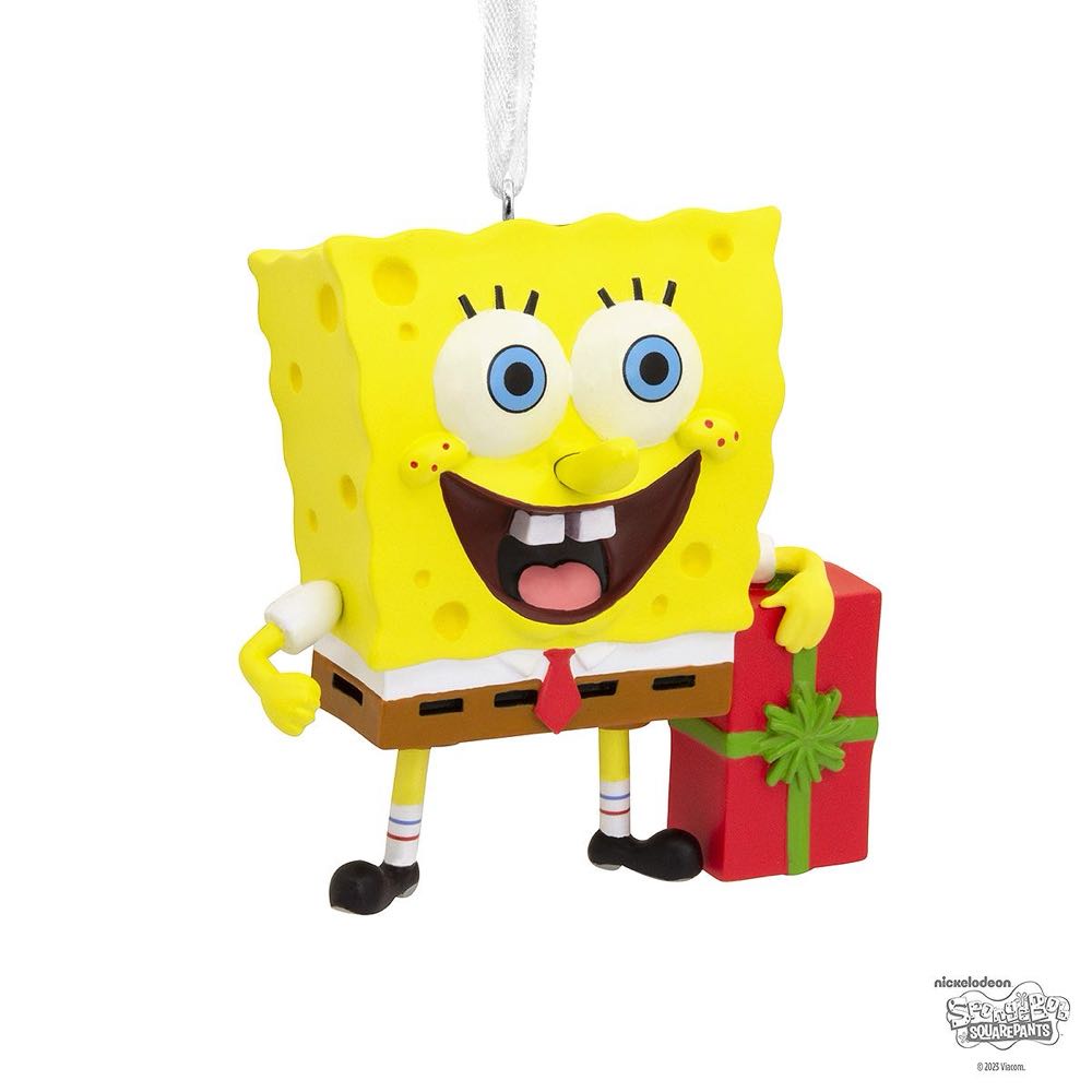 Sponge-Boxed for Christmas - Hallmark Keepsake (Christmas; SpongeBob SquarePants (Nickelodeon); gift/present) ornament collectible [Barcode 763795839780] - Main Image 2