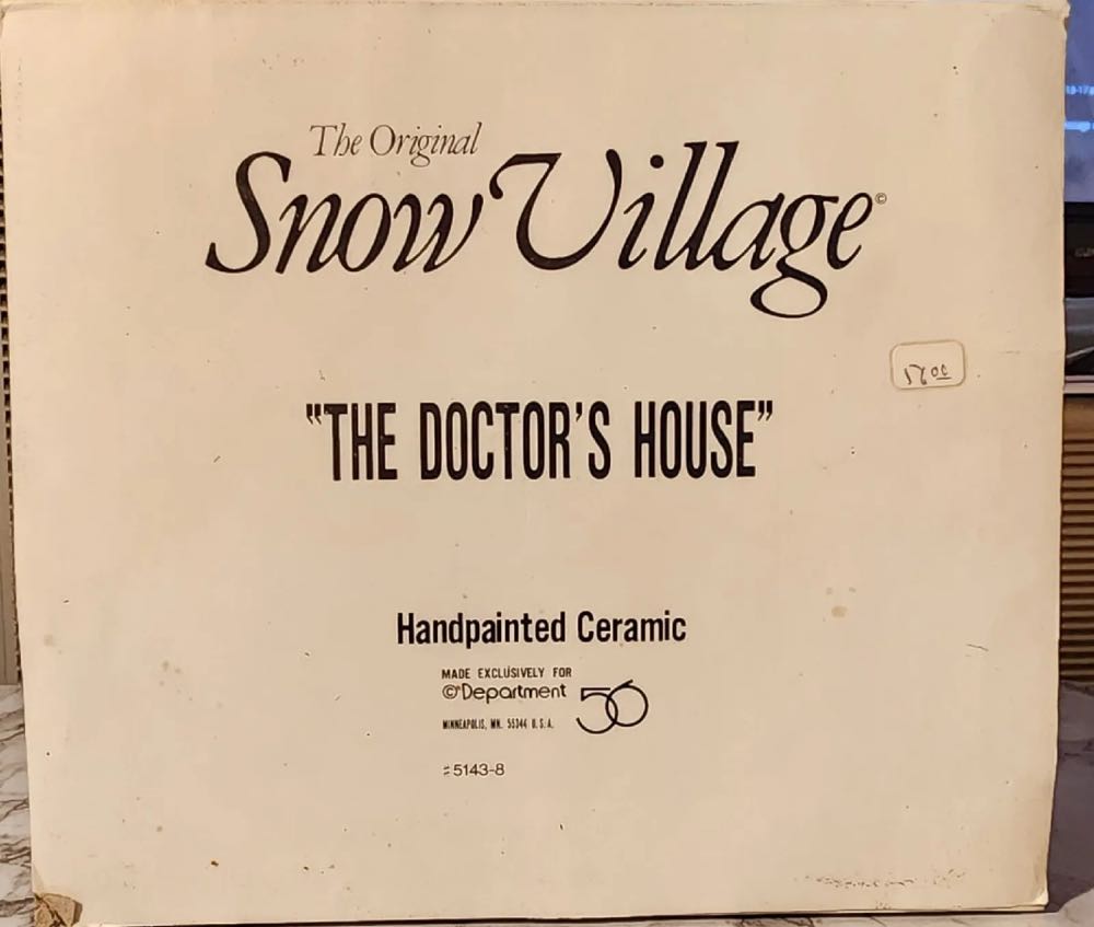 The Doctor’s House - Original Snow Village - Building (The Original Snow Village) ornament collectible - Main Image 2