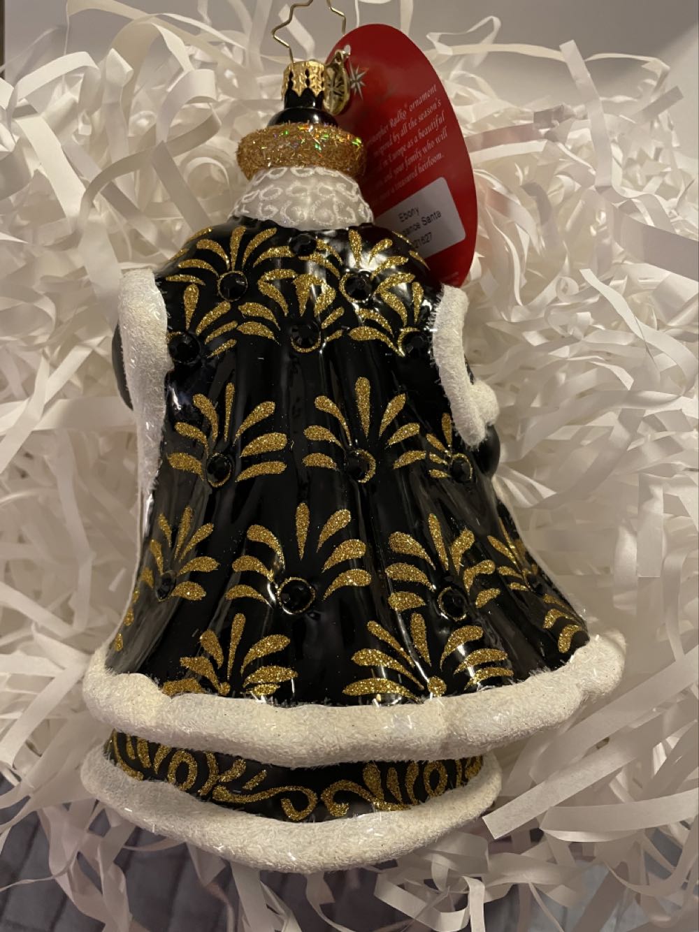 Ebony Elegance Santa  ornament collectible - Main Image 2