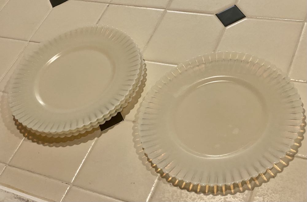 Macbeth Evans Petalware Monax White Opalescent 6.25” Dessert Plates   ornament collectible - Main Image 4