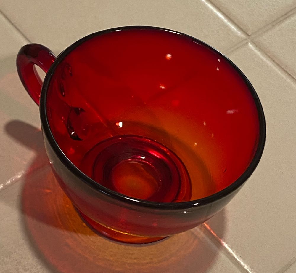 Anchor Hocking Royal Ruby Red Glass Footed Cup  ornament collectible - Main Image 4