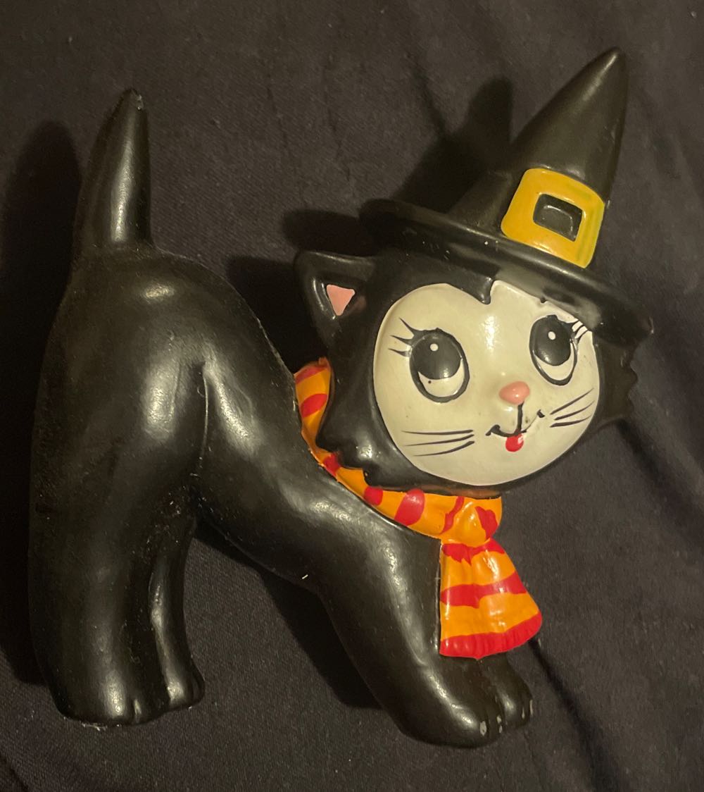 Lefton - Halloween - Black Cat Witch - Black Cat (Halloween) ornament collectible - Main Image 1