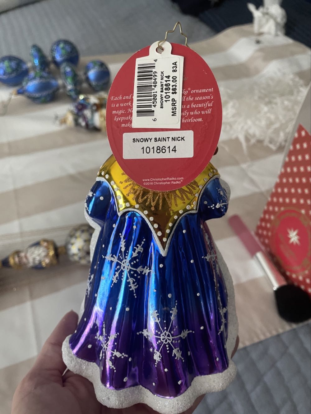 Snowy Saint Nick  ornament collectible - Main Image 2