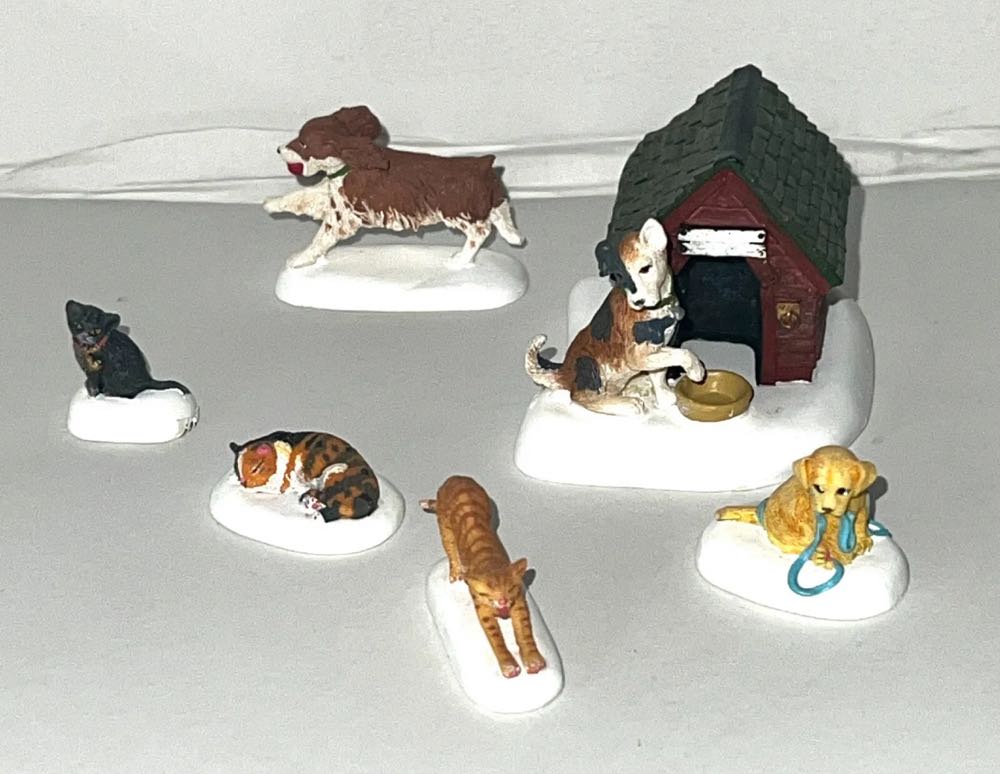 Village Cats and Dogs  ornament collectible - Main Image 2