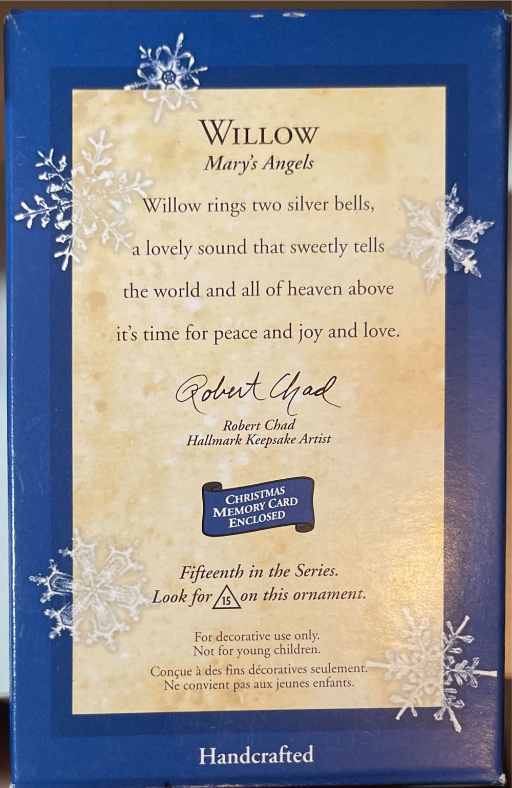 Mary’s Angels #15 Willow  ornament collectible - Main Image 2