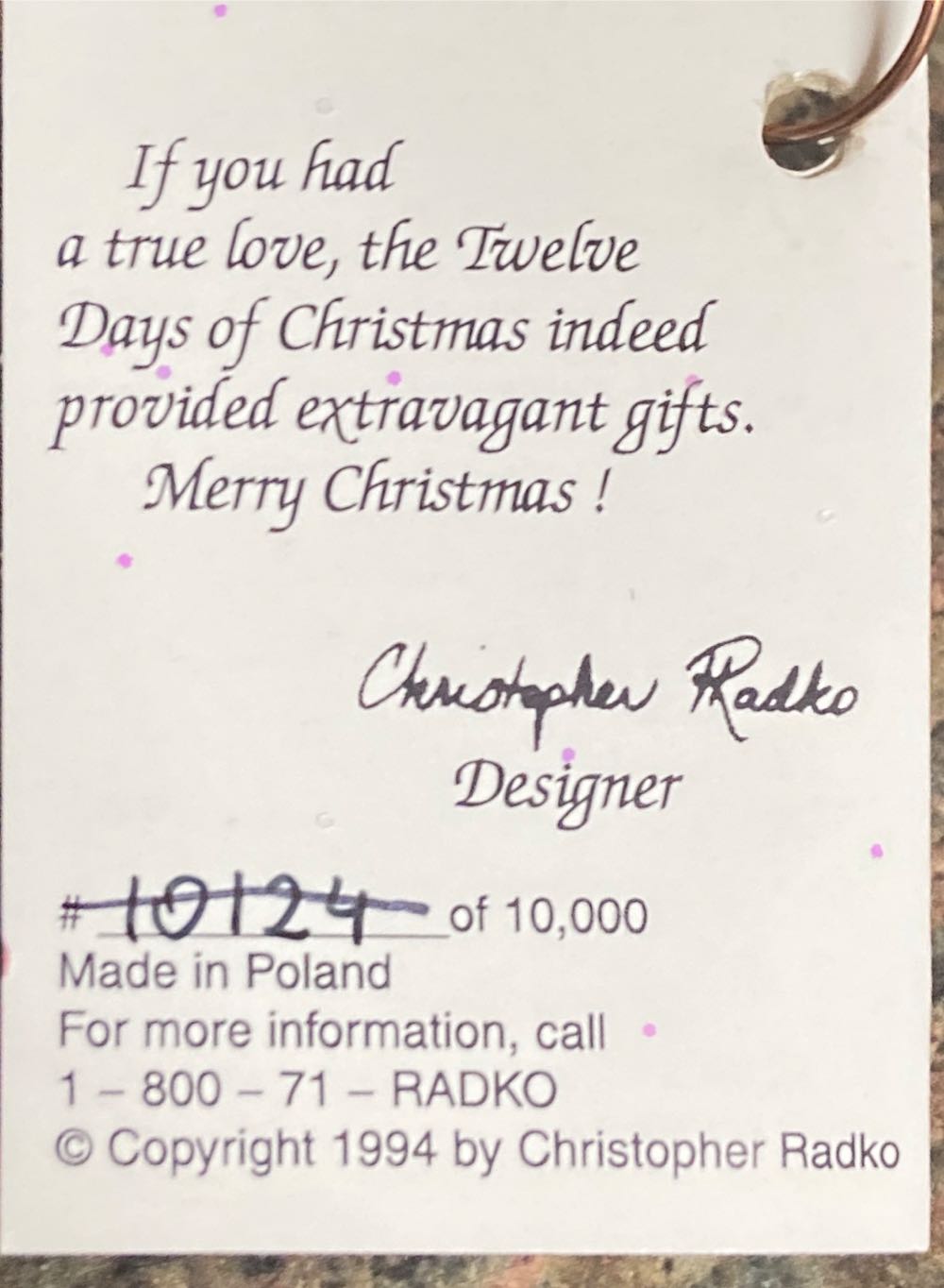 12 Days Of Christmas: 3 Three French Hens  (The 12 Days Of Christmas) ornament collectible - Main Image 3