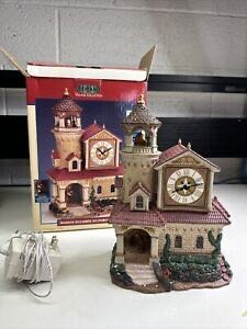 Rare Lemax Heritage Park Clock Tower Lights Animation Sound & Clock Read  ornament collectible [Barcode 728162358080] - Main Image 1