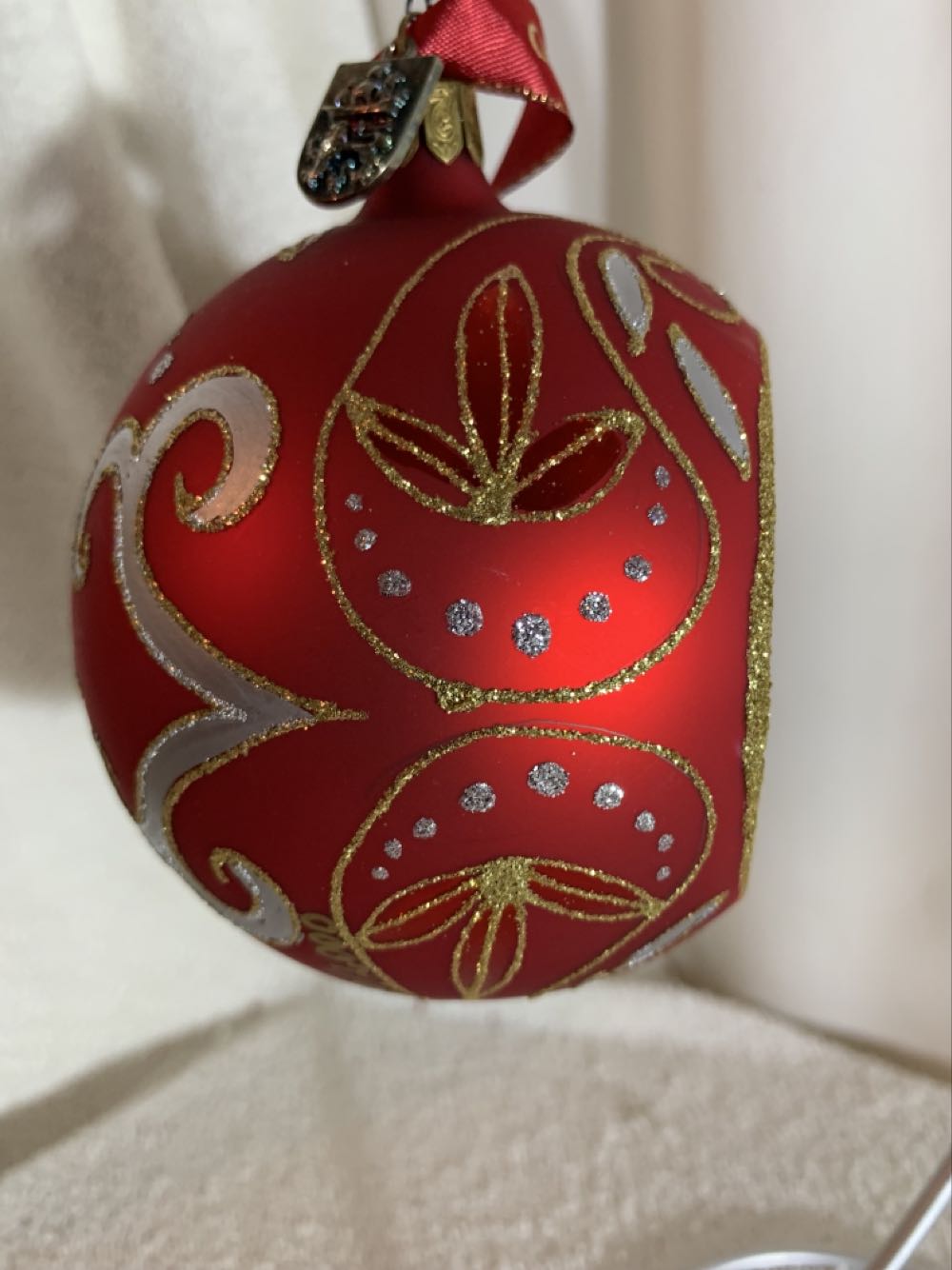 Brocade Reflector Ball - Holiday Heirlooms (Christmas Tree Ornament) ornament collectible - Main Image 4