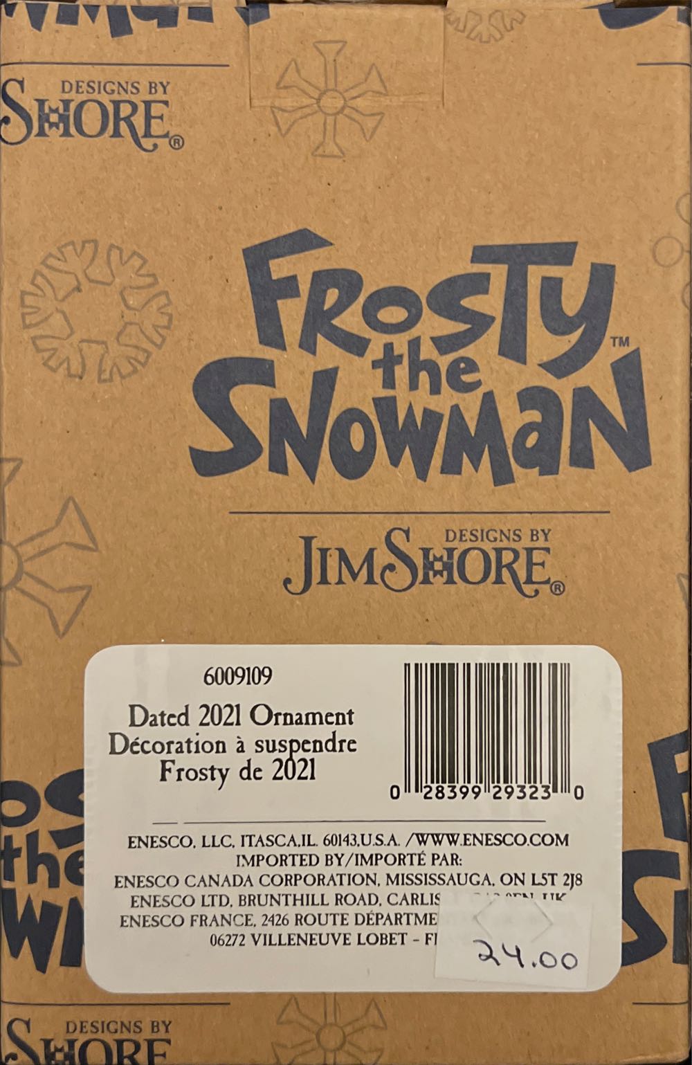 Frosty The Snowman 2021  (Frosty The Snowman) ornament collectible [Barcode 028399293230] - Main Image 3