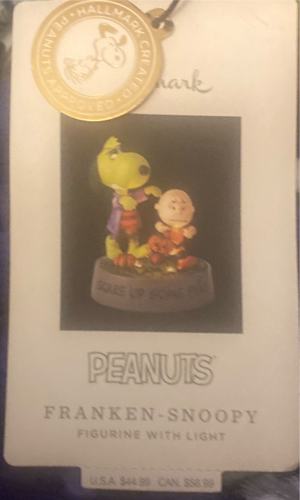 Peanuts® Franken Snoopy Figurine With Light 5.25 - Halloween Peanuts (Peanuts) ornament collectible [Barcode 661127007305] - Main Image 3