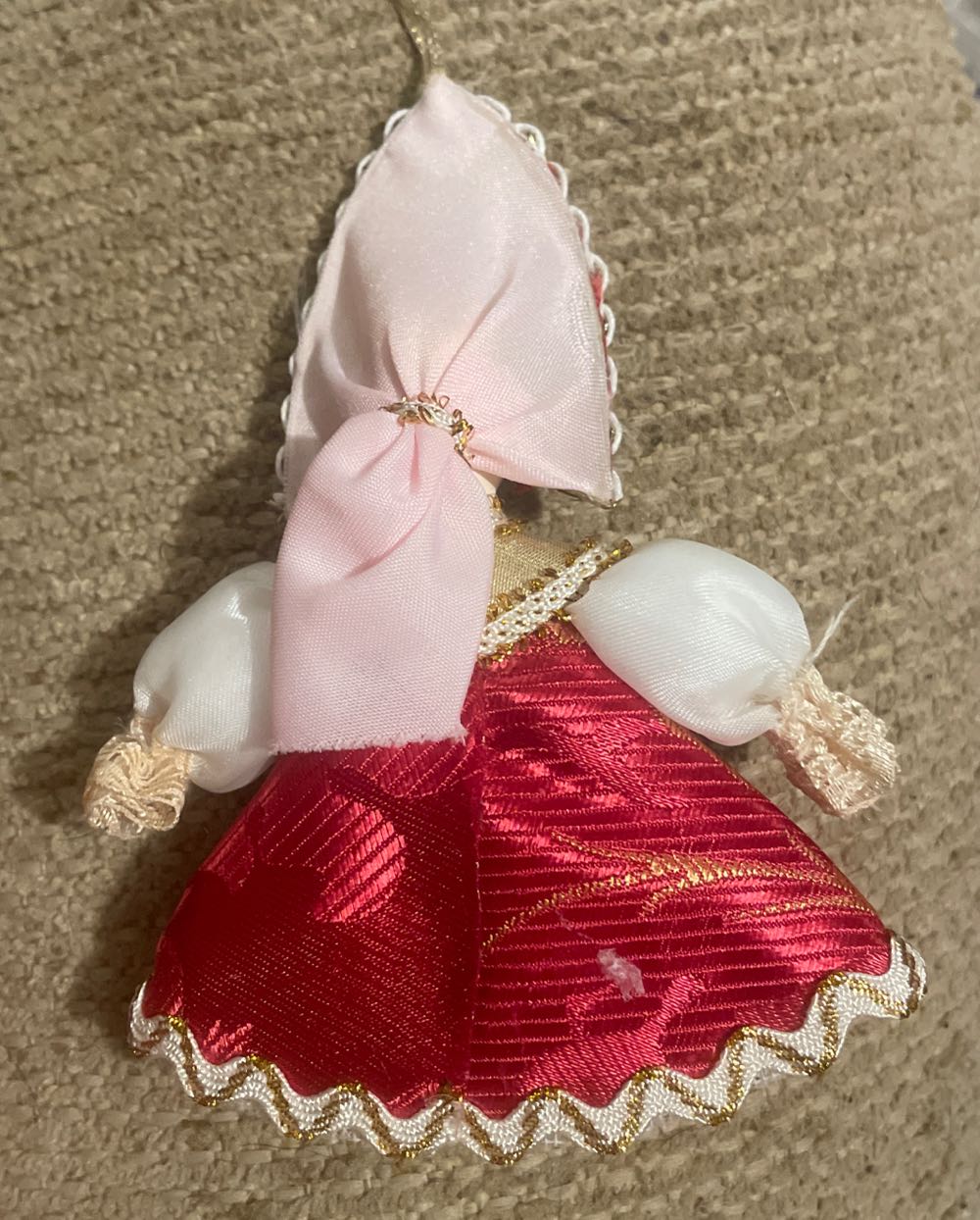 Russian - Doll - Porcelain Face - Red/Gold Dress - Porcelain Face (Doll) ornament collectible - Main Image 2