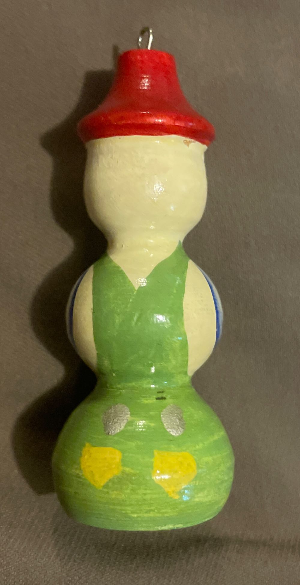 Russian - Snowman - Wearing Green Overalls - Snowman (Wood) ornament collectible - Main Image 2