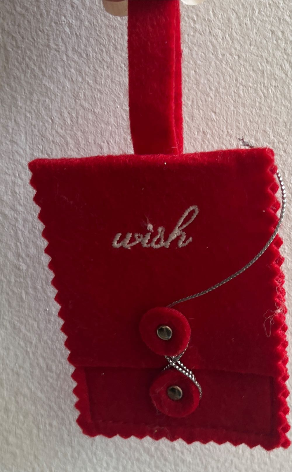Felt Red Wish Sack  ornament collectible - Main Image 2