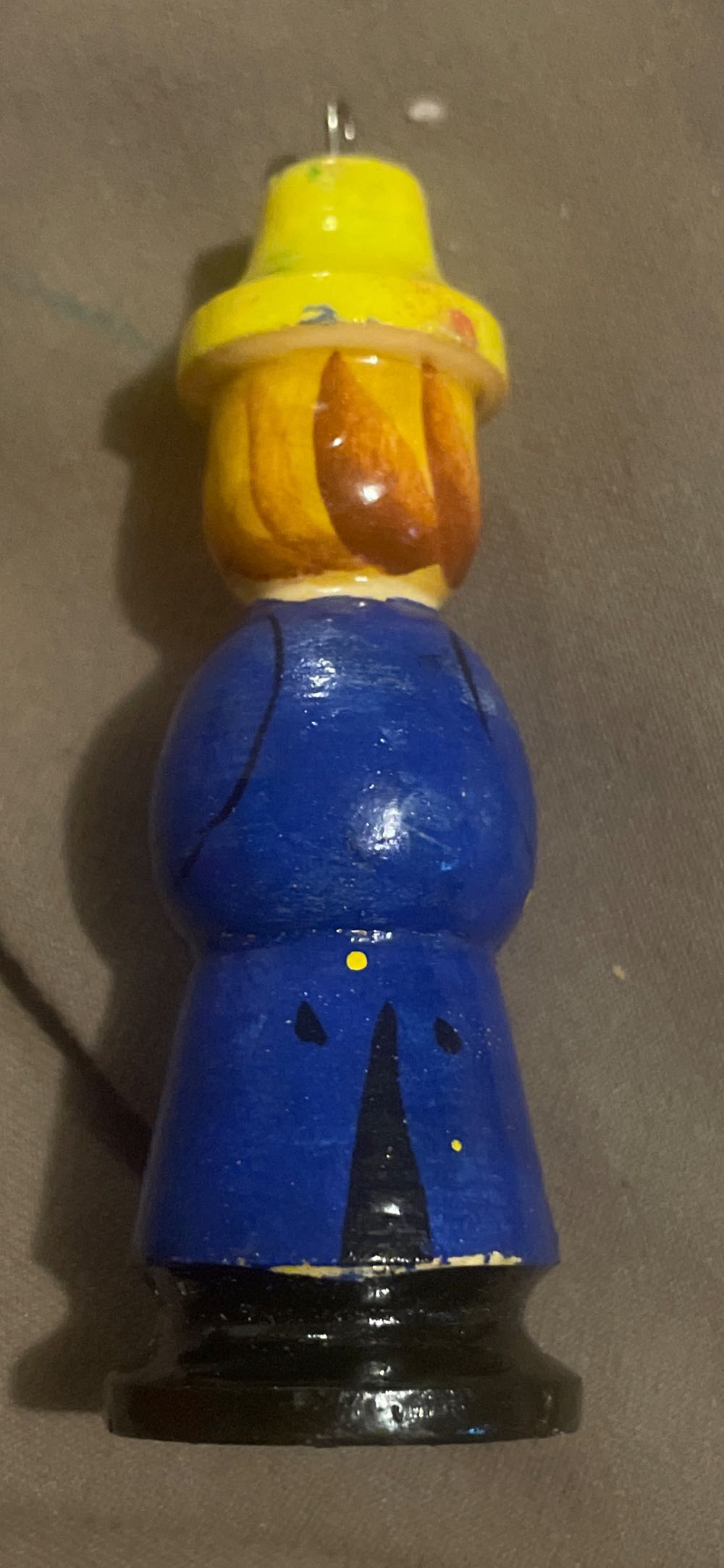 Russian - Doll - Man - Holding Flowers - Blue Coat - Wood (Doll) ornament collectible - Main Image 2