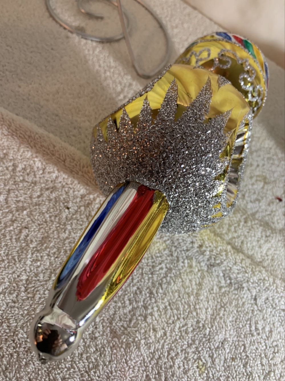 Jumbo Golden Double Drop Double Reflrctor, Vintage  (Christmas Tree Ornament) ornament collectible - Main Image 4