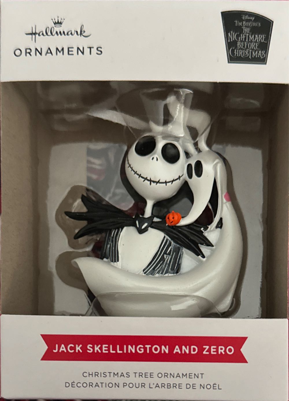 Jack Skellington and Zero Hallmark Ornament - Nightmare Before Christmas (Disney Tim Burton’s The Nightmare Before Christmas) ornament collectible [Barcode 661127003284] - Main Image 2