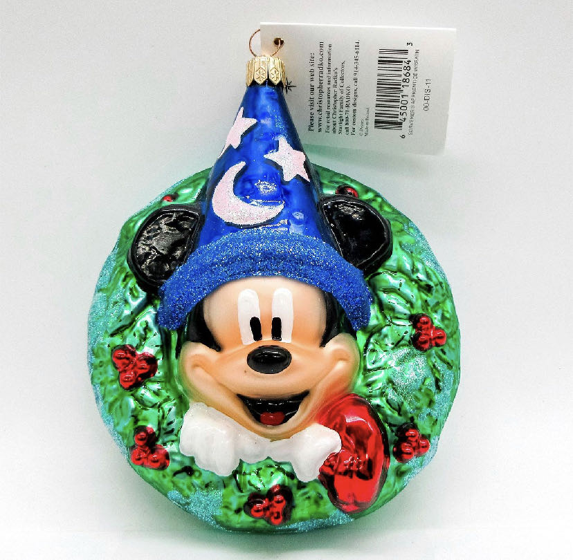 Christopher Radko Sorcerer’s Apprentice Wreath - Disney (Mickey Mouse) ornament collectible [Barcode 645001186843] - Main Image 2