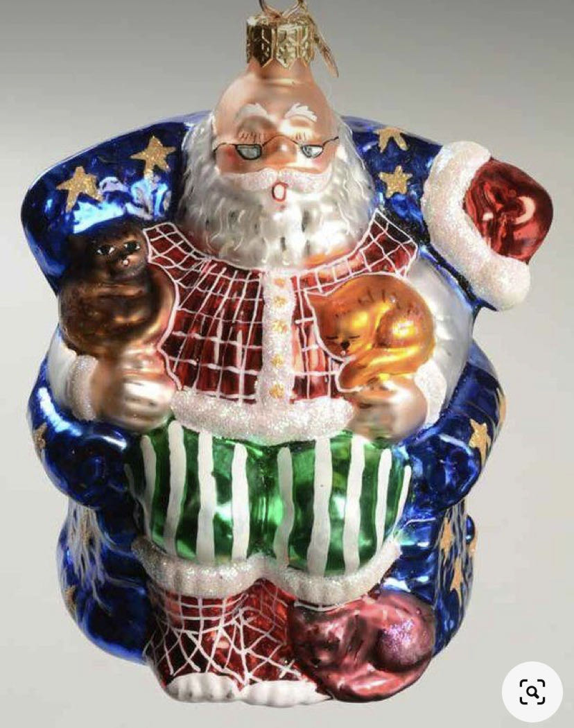 Christopher Radko Cat Nap Encore  (Santa) ornament collectible [Barcode 645001176059] - Main Image 2