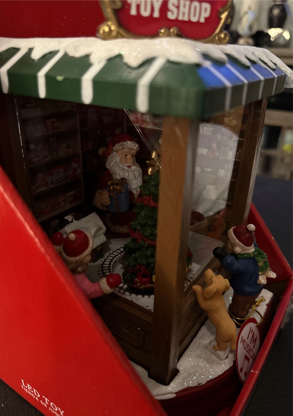 LED Toy Shop - Similar To Christmas Windows (Santa’s Toy Shop) ornament collectible [Barcode 841887134156] - Main Image 2