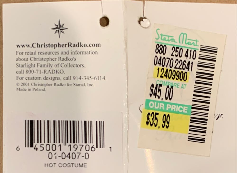 Hot Costume  (Halloween) ornament collectible [Barcode 645001197061] - Main Image 3