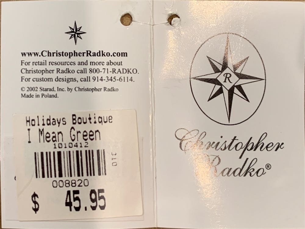 I mean Green  (Halloween) ornament collectible - Main Image 3