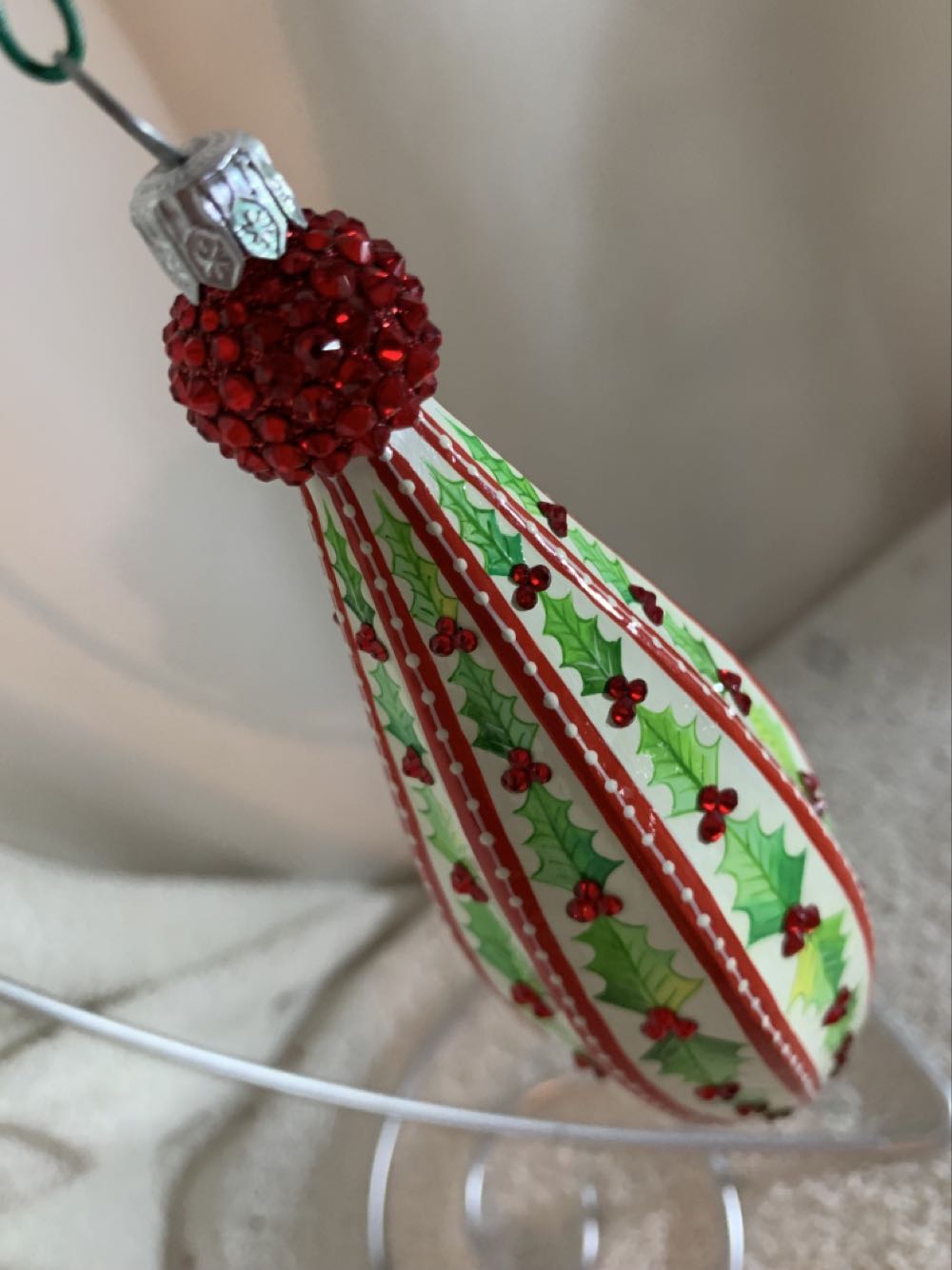 Vesicus Piscus, Holly Leaf & Dotting - General Line (Christmas Tree Ornament) ornament collectible - Main Image 2