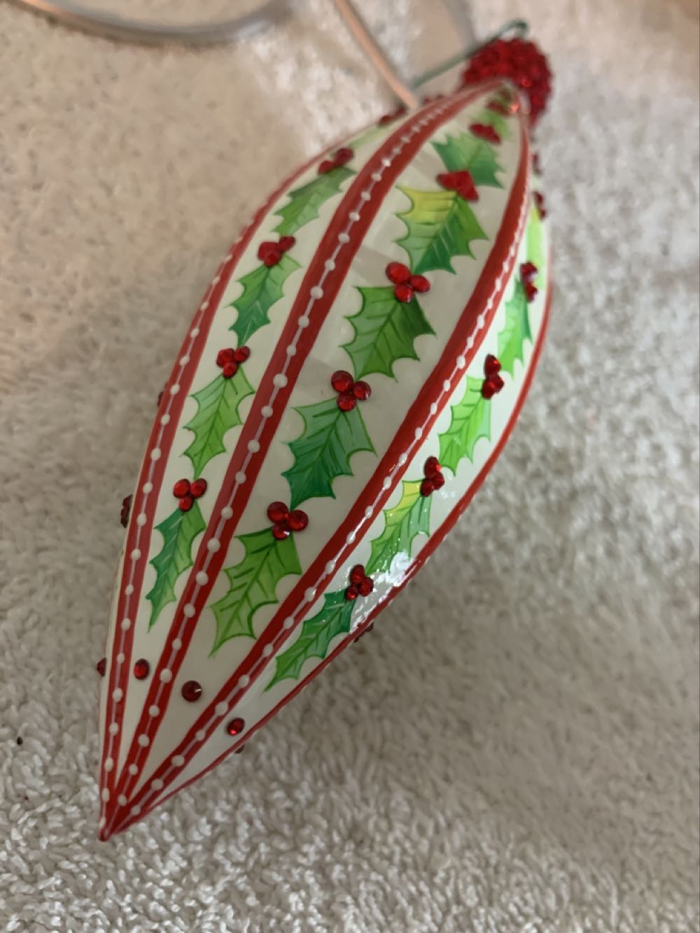 Vesicus Piscus, Holly Leaf & Dotting - General Line (Christmas Tree Ornament) ornament collectible - Main Image 3