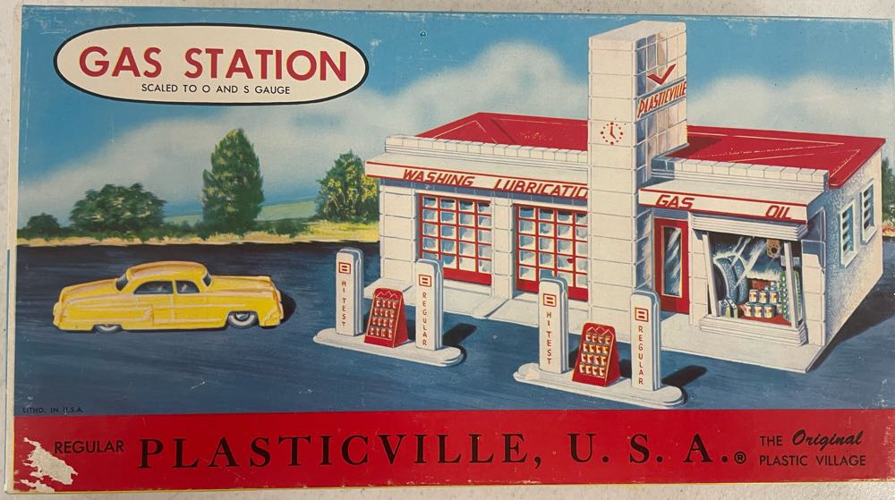 Bachman - Putz - Plasticville - Gas Station - 1800 - Plasticville (Putz Village) ornament collectible - Main Image 2