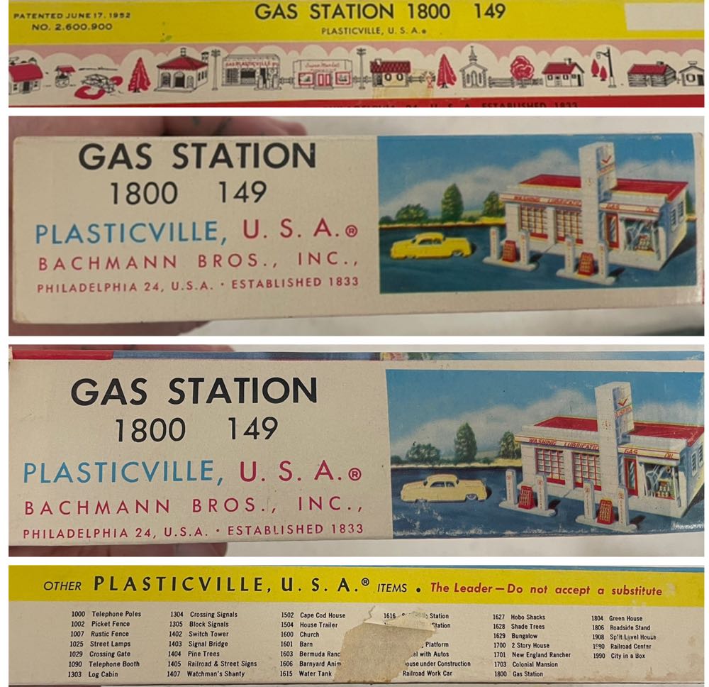 Bachman - Putz - Plasticville - Gas Station - 1800 - Plasticville (Putz Village) ornament collectible - Main Image 3