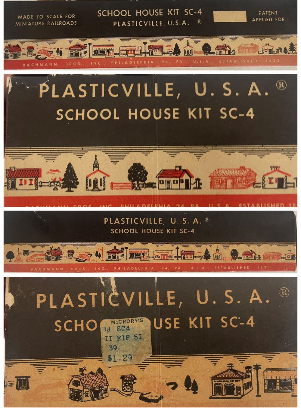 Bachman - Putz - Plasticville - School House - SC-4 - Plasticville (Putz Village) ornament collectible - Main Image 4