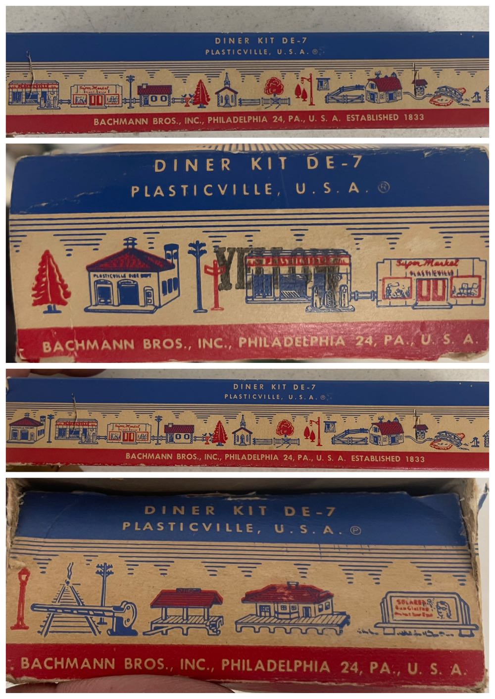 Bachmann - Putz - Plasticville - Diner - DE-7 - Plasticville (Putz Village) ornament collectible - Main Image 3