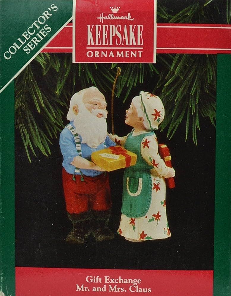 Gift Exchange Mr. And Mrs. Claus  ornament collectible - Main Image 2