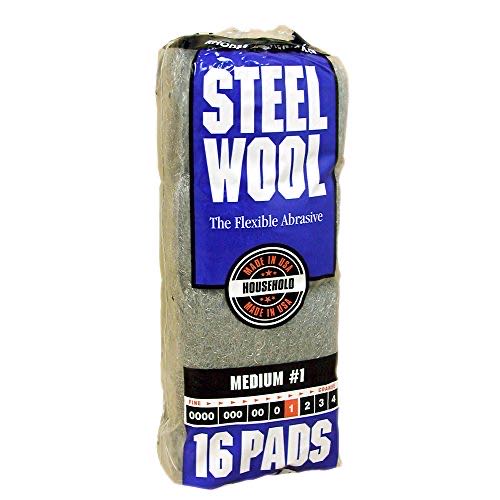 Homax Rhodes American Household Steel Wool16 Pad Medium Grade #1 16 Pads  ornament collectible [Barcode 033873161042] - Main Image 1