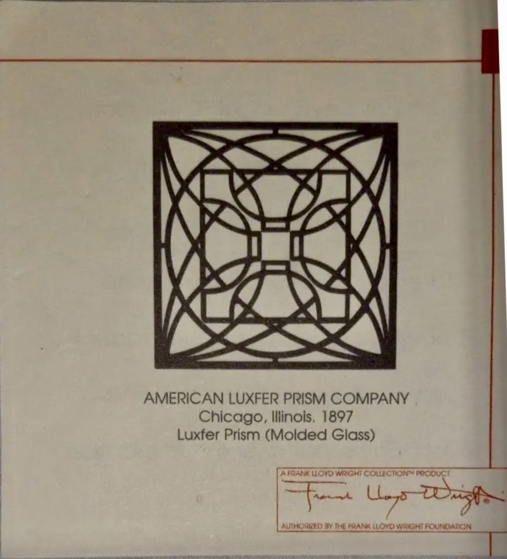 Luxfer Prism 3D Ornament  (Frank Lloyd Wright) ornament collectible - Main Image 2