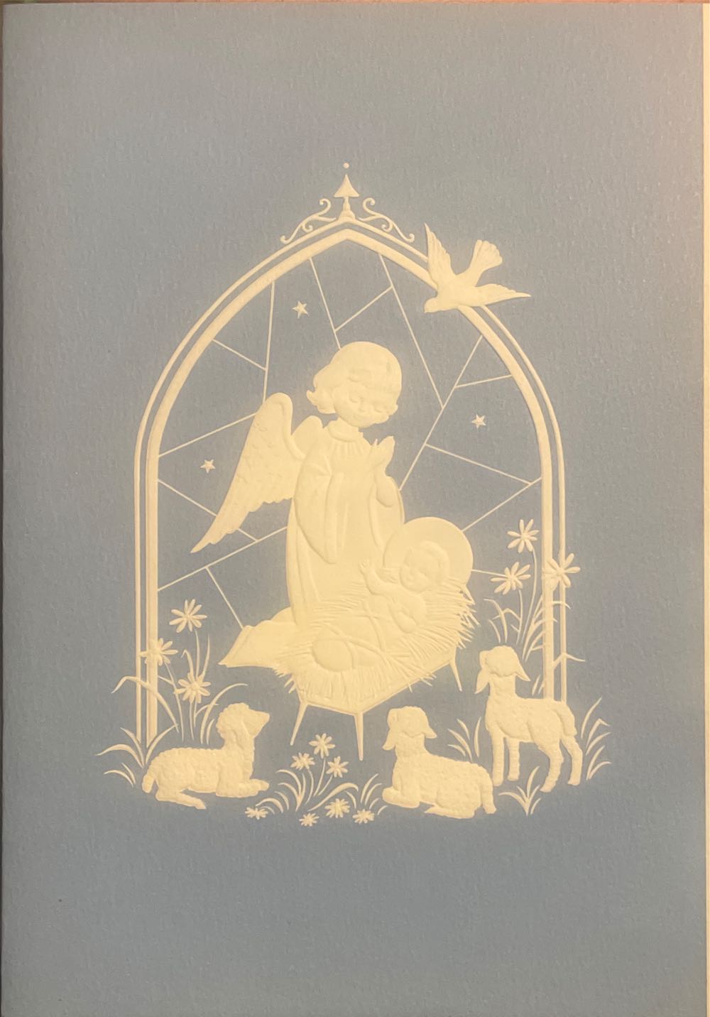 Century - Christmas - Angel Kneeling By Baby Jesus - Single Fold (Greeting Card) ornament collectible - Main Image 1