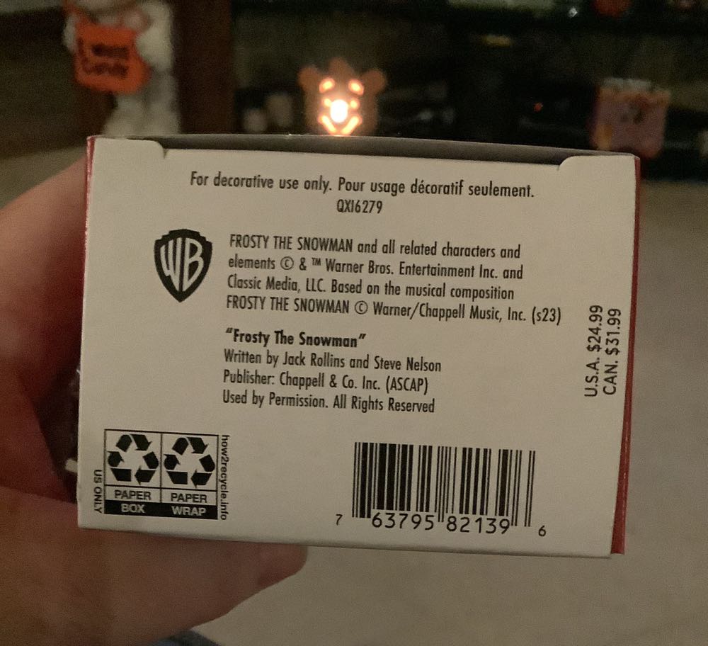 Look at Frosty Go - Keepsake (Frosty The Snowman) ornament collectible [Barcode 763795821396] - Main Image 4