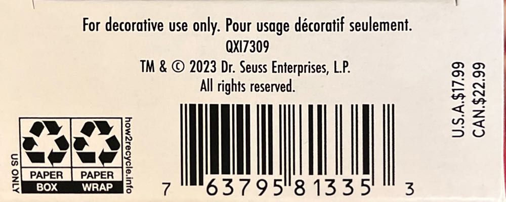 Cindy-Lou Who - Dr. Seuss’s The Grinch Who Stole Christmas ! (The Grinch) ornament collectible [Barcode 763795813353] - Main Image 4