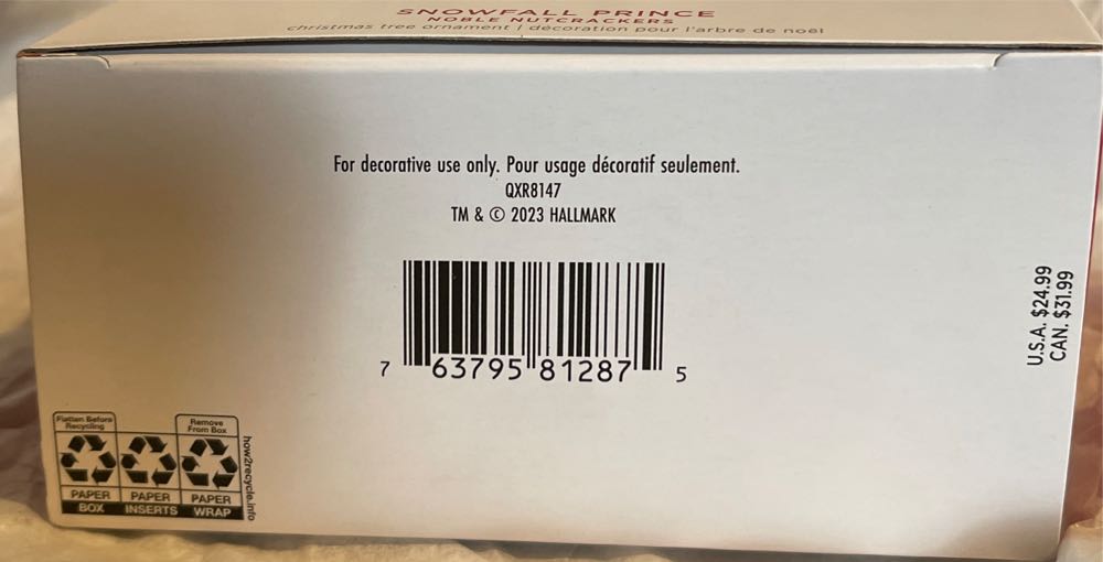 Noble Nutcrackers #5 Snowfall Prince - Noble Nutcrackers (Noble Nutcrackers) ornament collectible [Barcode 763795812875] - Main Image 4