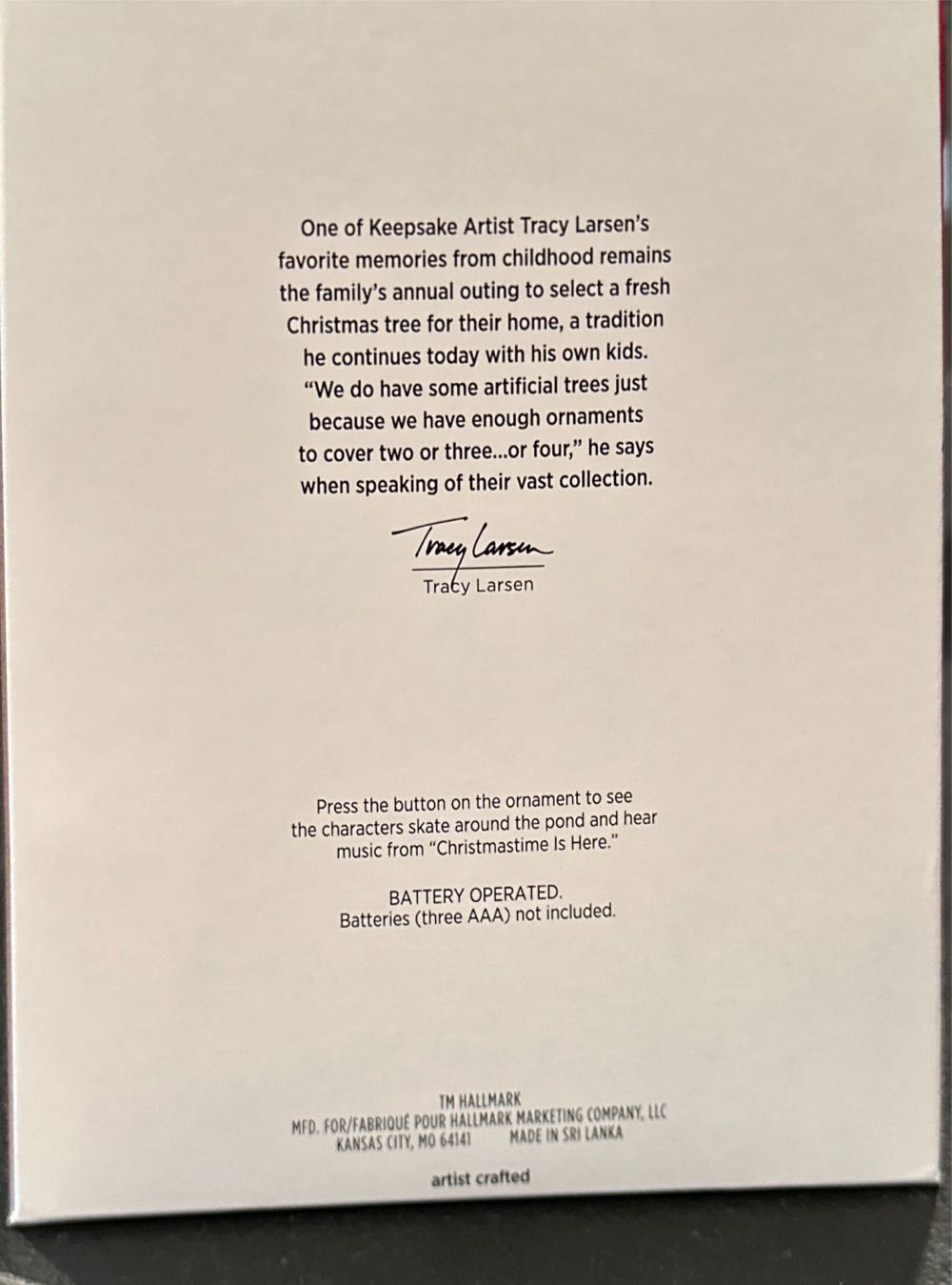 Christmastime Is Here - Peanuts Gang (Skating) ornament collectible [Barcode 763795814251] - Main Image 2