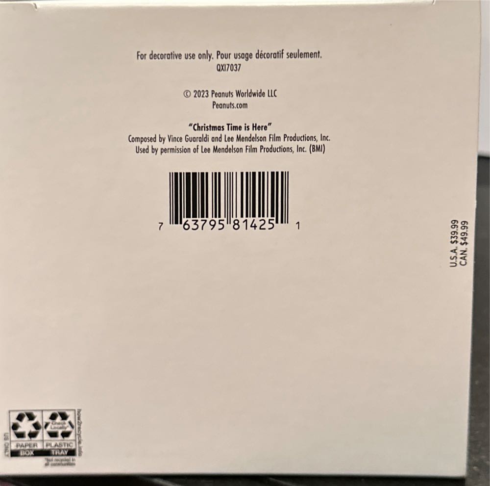 Christmastime Is Here - Peanuts Gang (Skating) ornament collectible [Barcode 763795814251] - Main Image 3