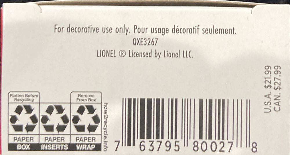 #28  1361 Pennsylvania K4 Steam Locomotive - Lionel Train Series (Limited Edition) ornament collectible [Barcode 763795800278] - Main Image 3