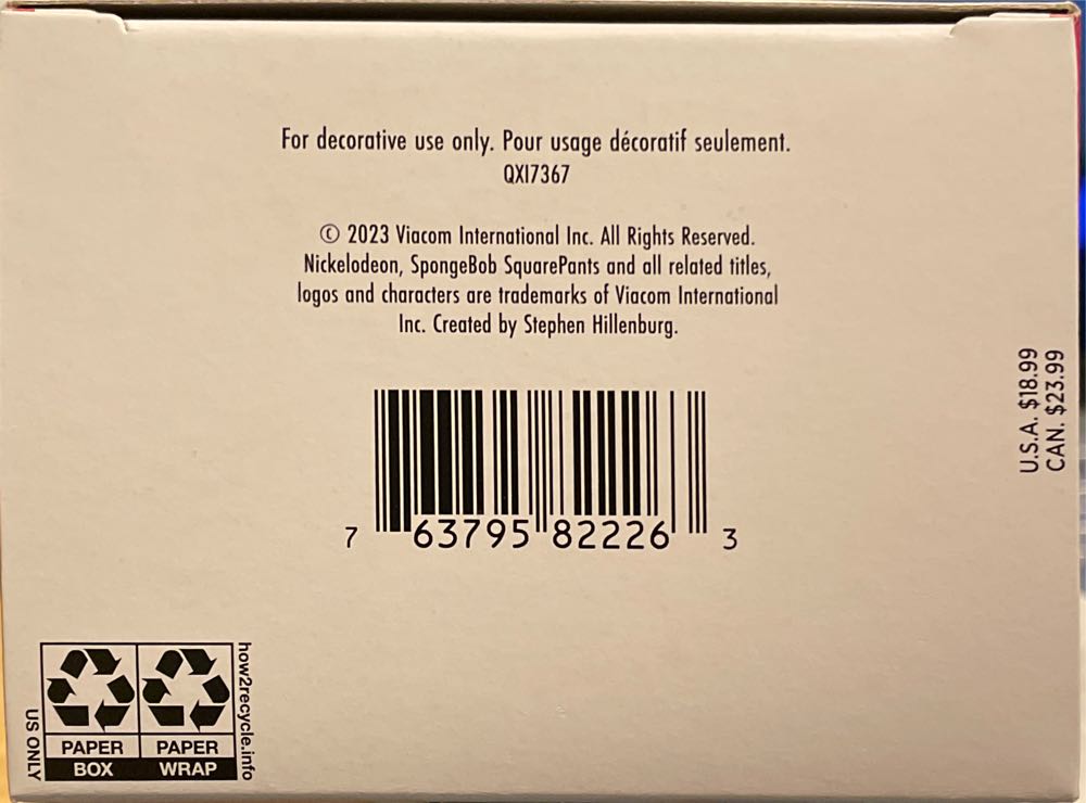 SpongeBob SquarePants: SpongeBob Santa 2023 Ornament - Spongebob Squarepants (Santa SpongeBob) ornament collectible [Barcode 763795822263] - Main Image 3