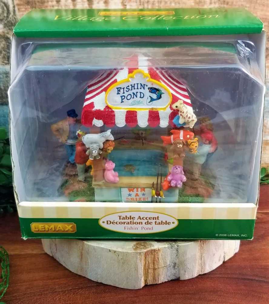 83685 Lemax Fishin’ Pond Kiosk  (Carnival) ornament collectible [Barcode 728162836854] - Main Image 2
