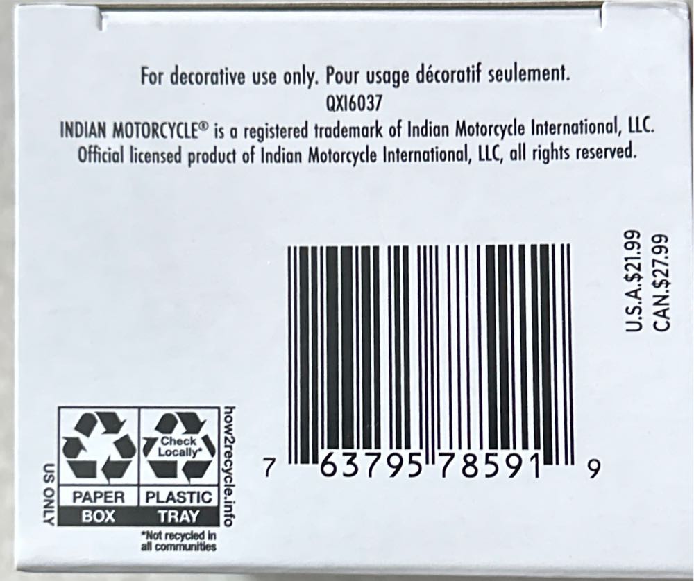 Indian Motorcycle® Scout Bobber - Indian Motorcycles (Motorcycles) ornament collectible [Barcode 763795785919] - Main Image 3