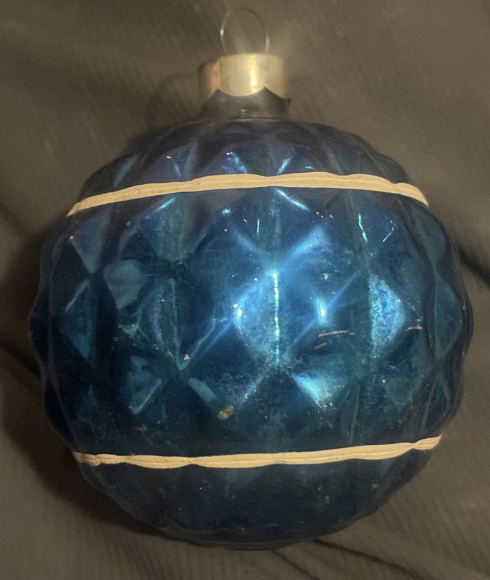 Corning - Fancy - Pyramd - Blue - Pyramid (Fancy) ornament collectible - Main Image 1
