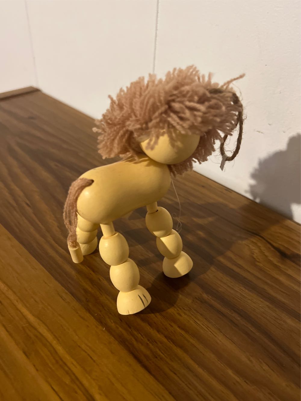 Novelty Wooden Lion Ornament Made out of Beads  ornament collectible - Main Image 2