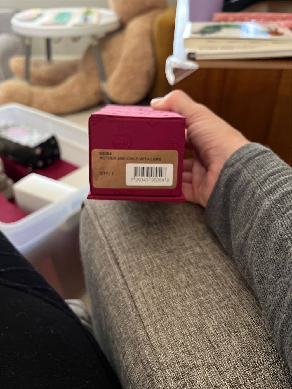 Mother And Child With Lamb  ornament collectible [Barcode 729343900548] - Main Image 3