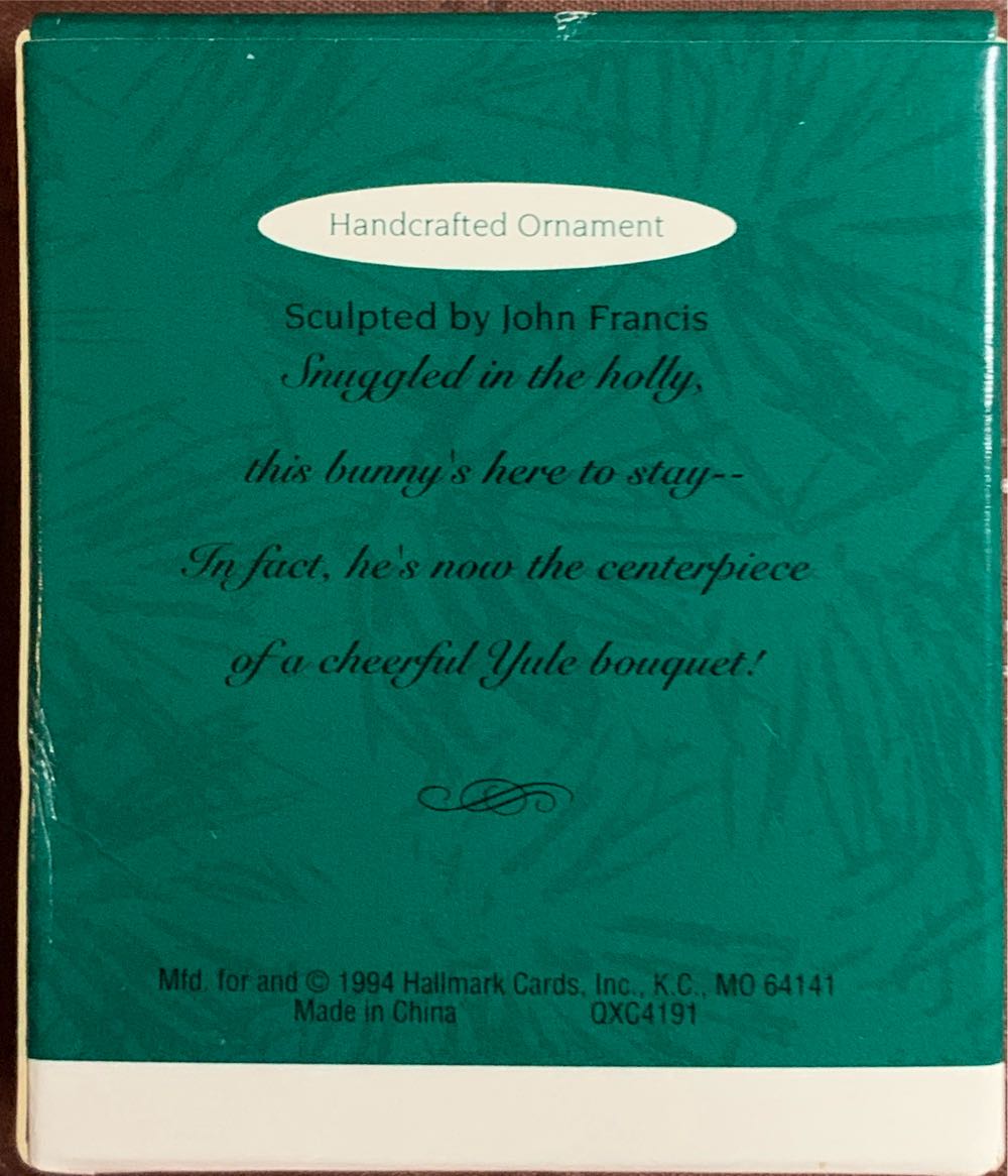 Holiday Bunny Miniature - Club Bottlecaps (Animals) ornament collectible - Main Image 2