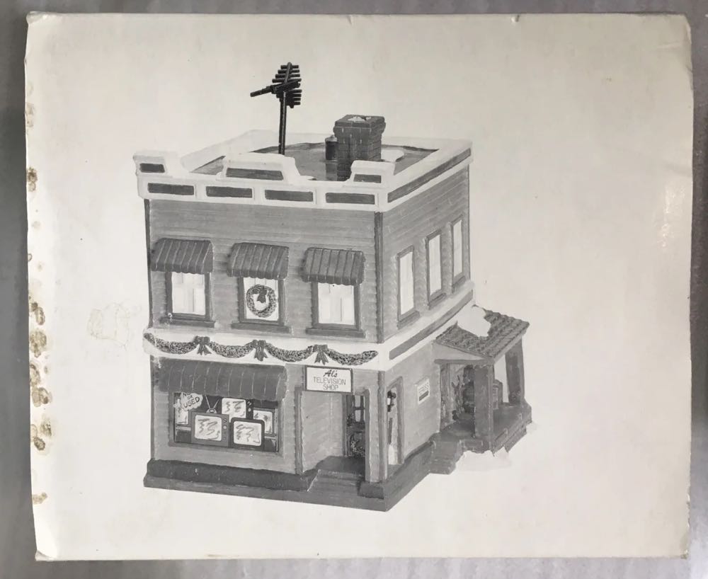 Al’s TV Shop - Original Snow Village - Building (The Original Snow Village) ornament collectible - Main Image 4